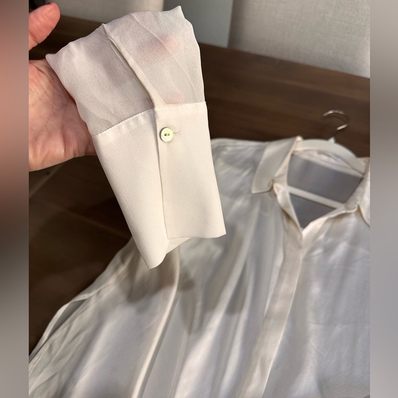 Zara Button Down Silk Top Small New - Picture 4 of 12